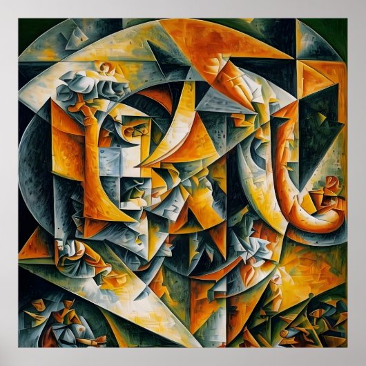 Poster paysage cubique 2 (Devant)