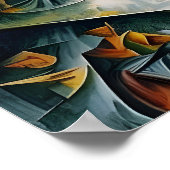 Poster paysage cubisme 2 (Coin)