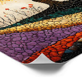 Poster Paysage d'arbre coloré (Coin)