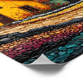 Poster Paysage d'arbre coloré (Coin)