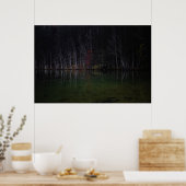 Poster Paysage d'arbres au lac (Cuisine)