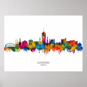 Poster Paysage d'Augsbourg Allemagne