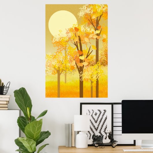 Poster Paysage d'automne (Bureau à domicile)