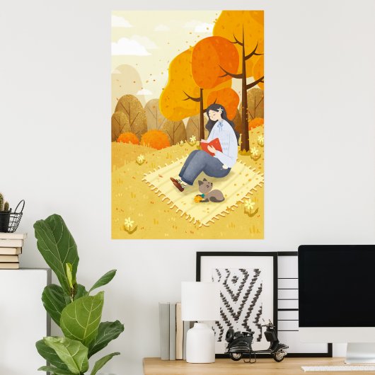 Poster Paysage d'automne (Bureau à domicile)