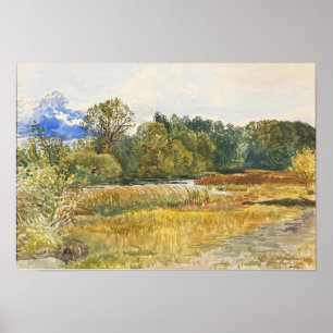 Poster Paysage d'automne à Rybiniszki Stanislaw Maslowski