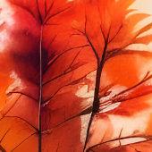 Poster Paysage d'automne aquarelle