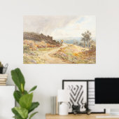 Poster Paysage d'automne Arbres d'automne Peinture vintag (Bureau à domicile)