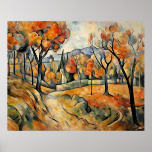 Poster Paysage d'automne Art moderne
