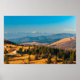 Poster Paysage d'automne avec la montagne Triglav