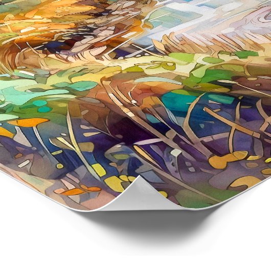 Poster Paysage d'automne du pays Imprimer (Coin)