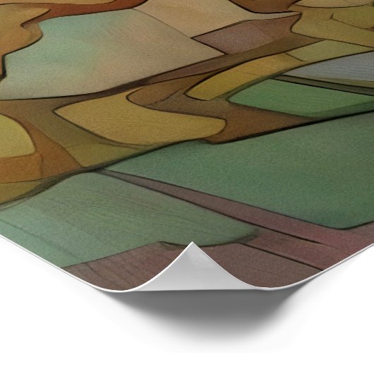 Poster Paysage d'automne du pays Imprimer (Coin)