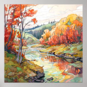 Poster Paysage d'automne du pays Imprimer (Devant)