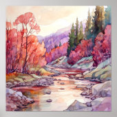 Poster Paysage d'automne du pays Imprimer (Devant)