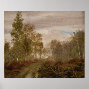 Poster Paysage d'automne P. C. Skovgaard, huile vintage
