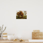 Poster Paysage d'automne Quatre arbres Van Gogh Art (Cuisine)