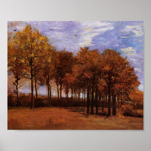 Poster Paysage d'automne, Van Gogh Art (Devant)