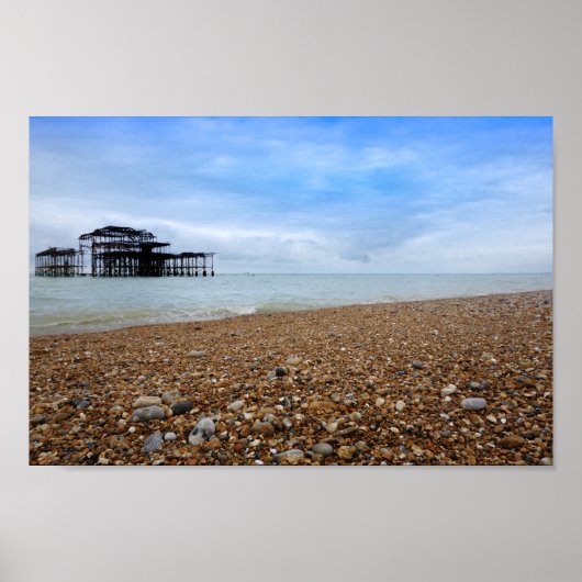 Poster Paysage de Brighton West Pier (Devant)