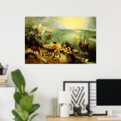 Poster Paysage de Bruegel avec la chute d'Icarus - 1558 (Bureau à domicile)
