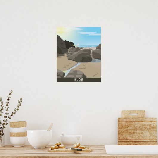 Poster Paysage de Bude Cornwall (Cuisine)