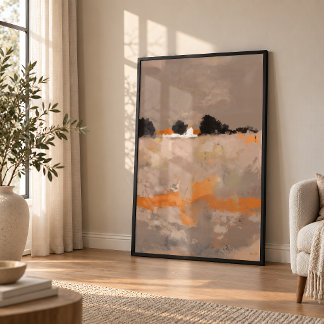 Poster Paysage de campagne abstrait (sans cadre)