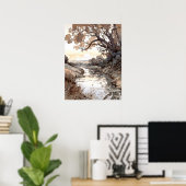 Poster Paysage de campagne aquarelle (Bureau à domicile)