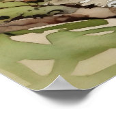 Poster Paysage de campagne aquarelle (Coin)