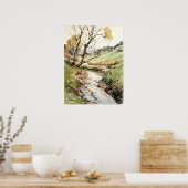 Poster Paysage de campagne aquarelle (Cuisine)