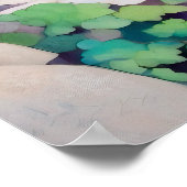 Poster Paysage de campagne peinture aquarelle (Coin)