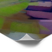 Poster Paysage de campagne peinture aquarelle (Coin)