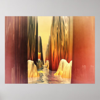 Poster Paysage de canyon surréaliste