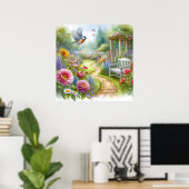 Poster Paysage de chemin de jardin 1 (Bureau à domicile)