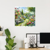 Poster Paysage de chemin de jardin 8 (Bureau à domicile)