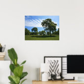 Poster Paysage de chêne et prairie (Bureau à domicile)