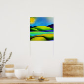 Poster Paysage de collines vertes (Cuisine)