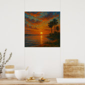 Poster Paysage de coucher de soleil floridien (Cuisine)