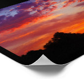 Poster Paysage de coucher de soleil violet (Coin)