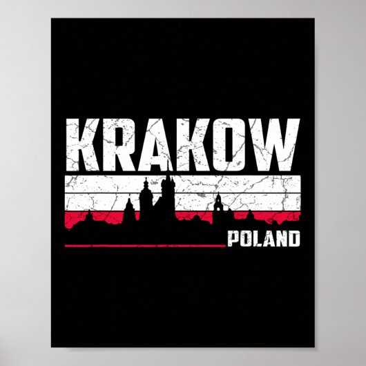 Poster Paysage de Cracovie Pologne (Devant)