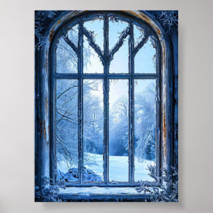Poster Paysage de fenêtre faux