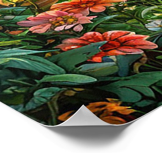 Poster Paysage de fenêtre faux (Coin)