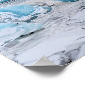 Poster Paysage de glace de glacier, Islande (Coin)