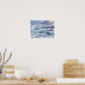 Poster Paysage de glace de glacier, Islande (Cuisine)