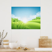 Poster Paysage de Green Hills (Cuisine)