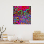 Poster Paysage de jardin impressionniste psychédélique (Cuisine)