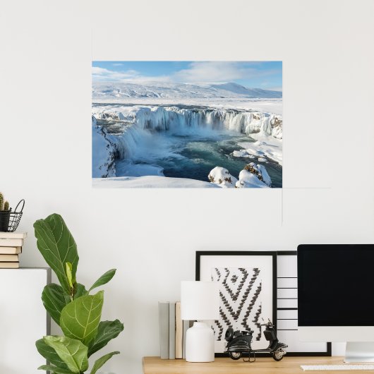 Poster Paysage de la cascade de Godafoss (Bureau à domicile)