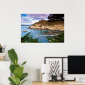 Poster Paysage de la falaise côtière (Bureau à domicile)