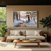 Poster Paysage de la forêt de neige, Walter Moras