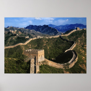 Poster Paysage de la Grande Muraille, Jinshanling, Chine