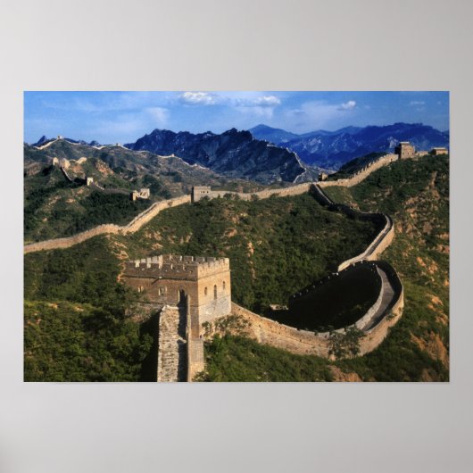 Poster Paysage de la Grande Muraille, Jinshanling, Chine (Devant)