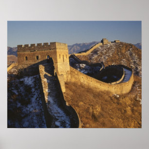 Poster Paysage de la Grande Muraille sous le coucher du s