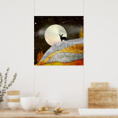 Poster Paysage de la lune au cerf (Cuisine)